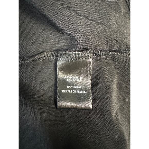 Torrid 3X Black Maxi Studio Knit Dress Cutout Waist Ruched Front 22/24 NWT - Picture 9 of 9